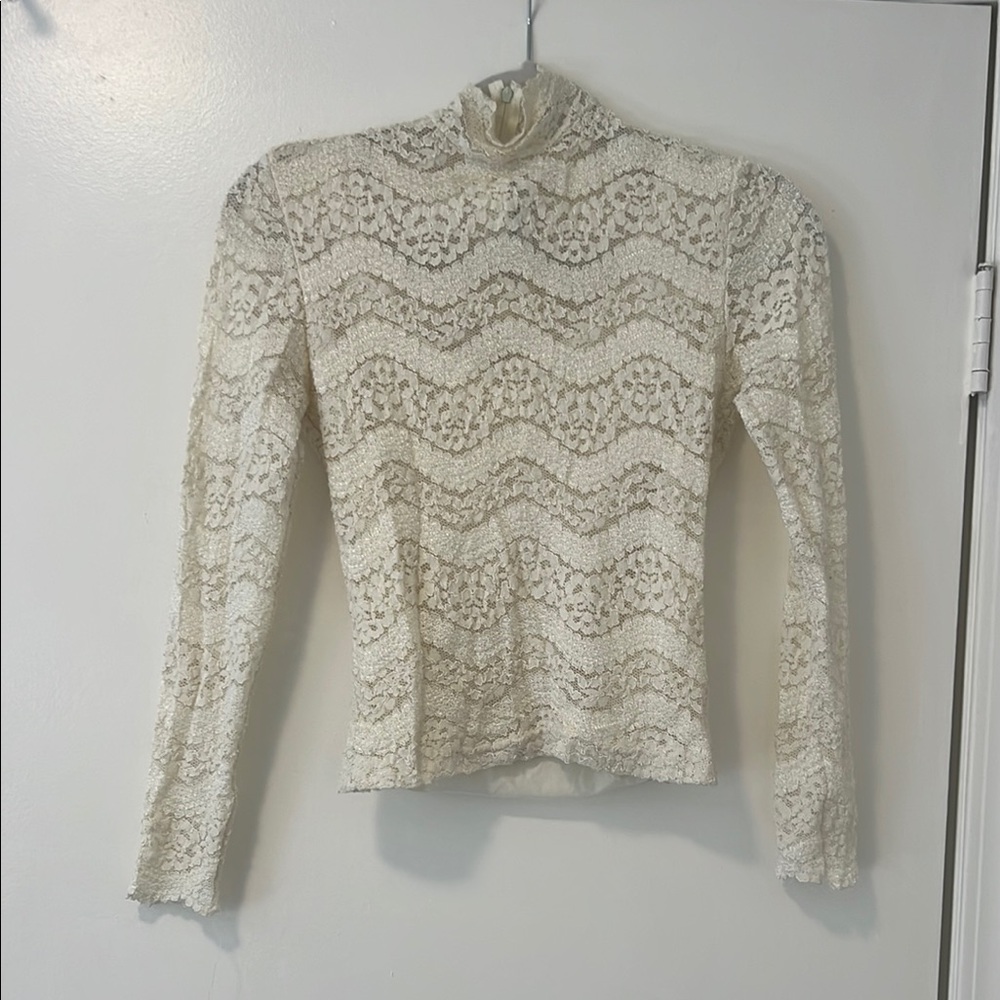 Vintage cream Lace Blouse